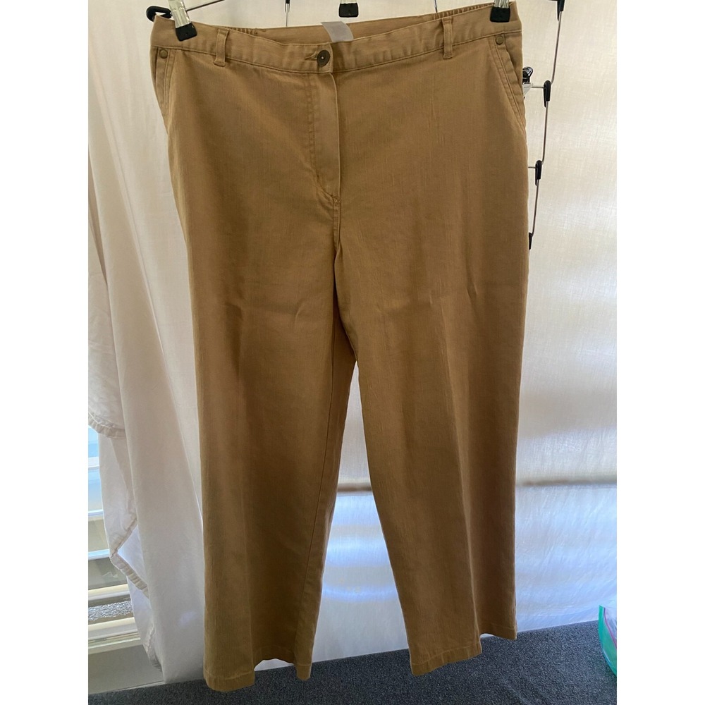 Women's Alfred Dunner Pants‎ Tan Casual Crop Size 14